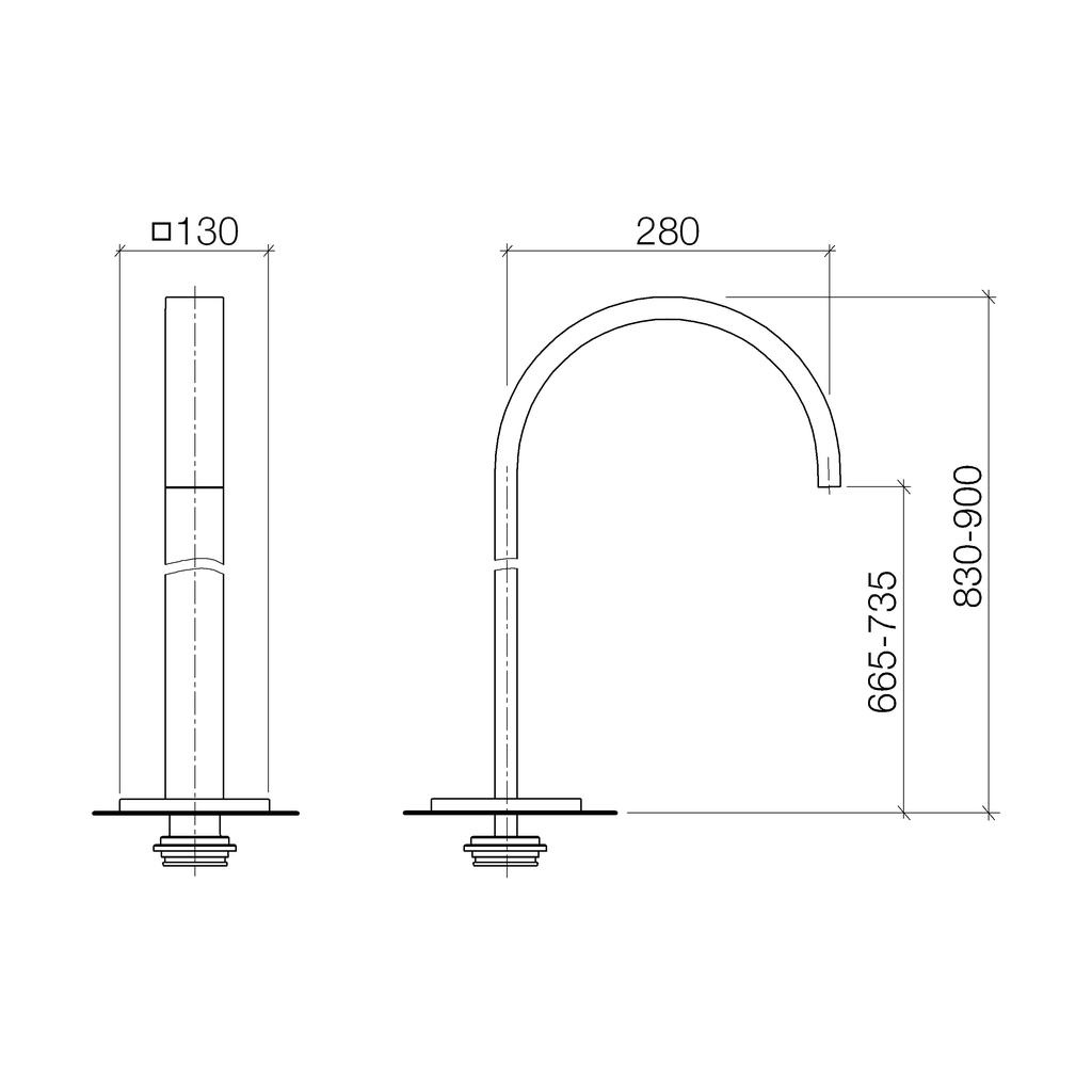 Dornbracht 13672780 Mem Tub Spout Chrome 2