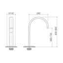 Dornbracht 13672780 Mem Tub Spout Platinum Matte 2