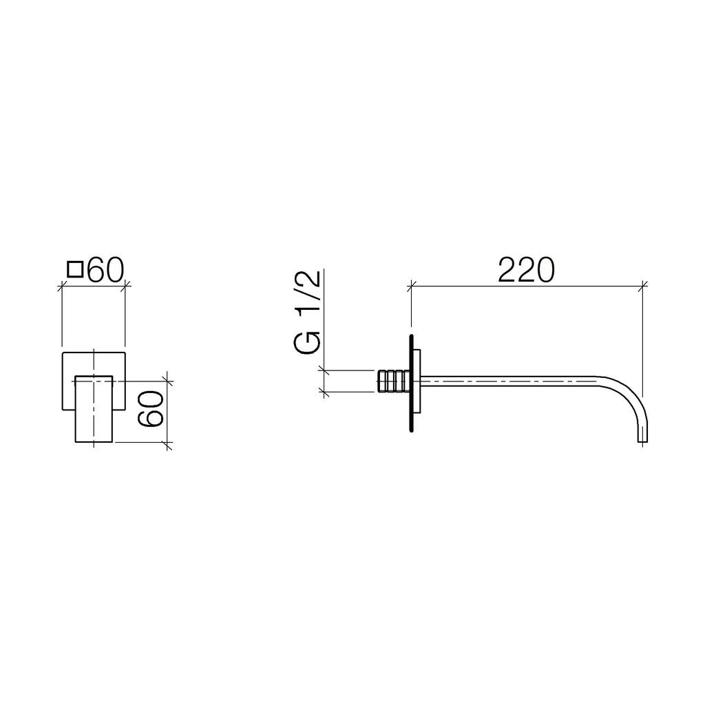 Dornbracht 13801782 Mem Tub Spout Platinum 2