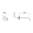 Dornbracht 13801782 Mem Tub Spout Platinum 2