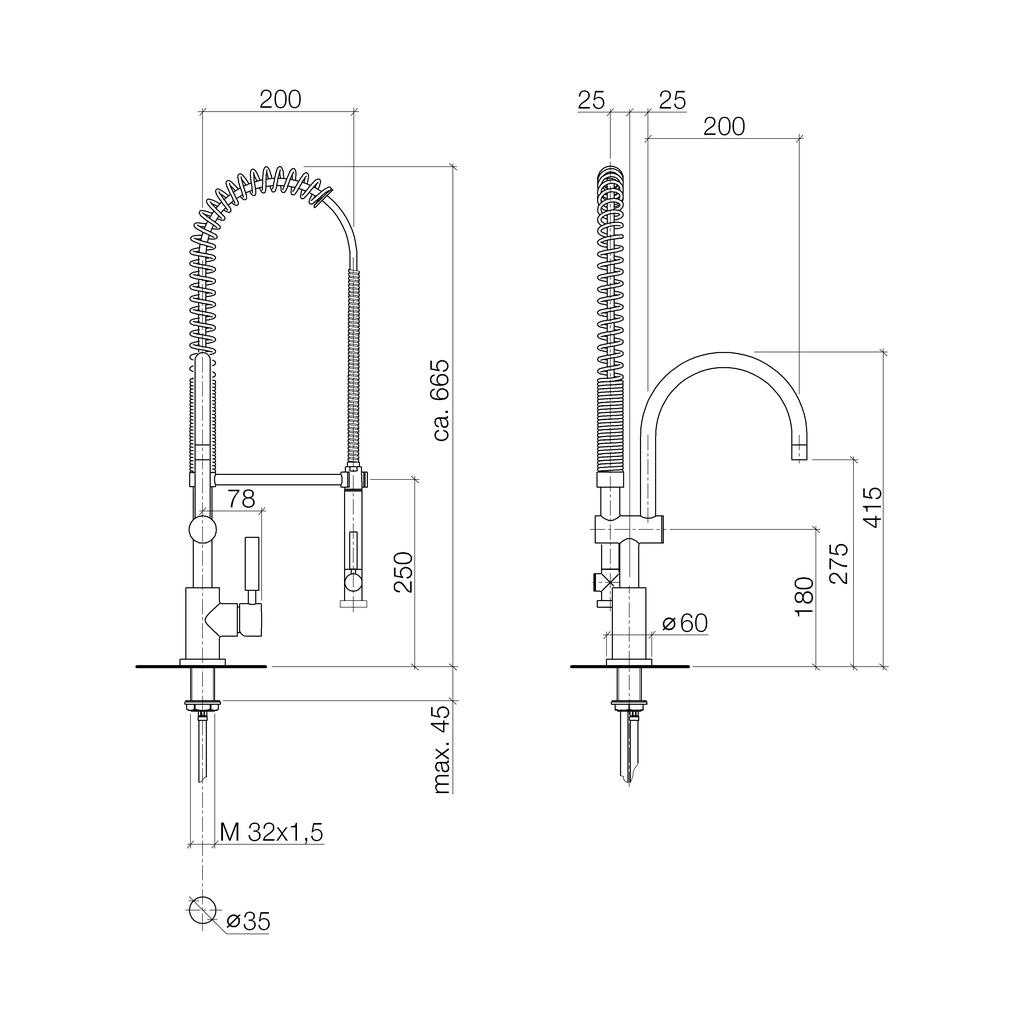 Dornbracht 33880888 Tara Classic Single Lever Mixer Platinum 2