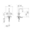 Dornbracht 22302892 Tara Single Hole Lavatory Faucet Platinum Matte 2
