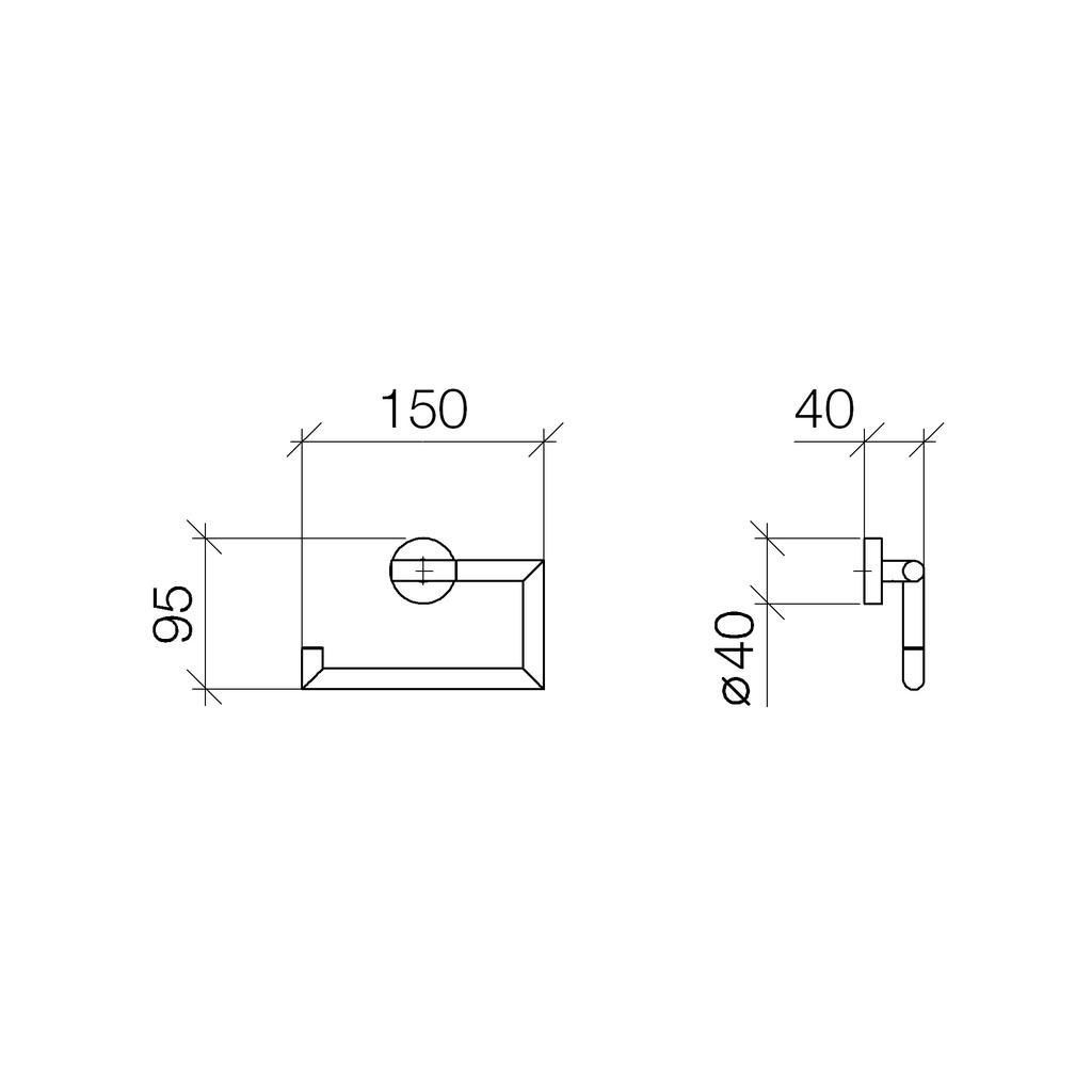 Dornbracht 83500979 Meta.02 Tissue Holder Chrome 2