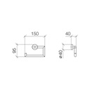 Dornbracht 83500979 Meta.02 Tissue Holder Chrome 2