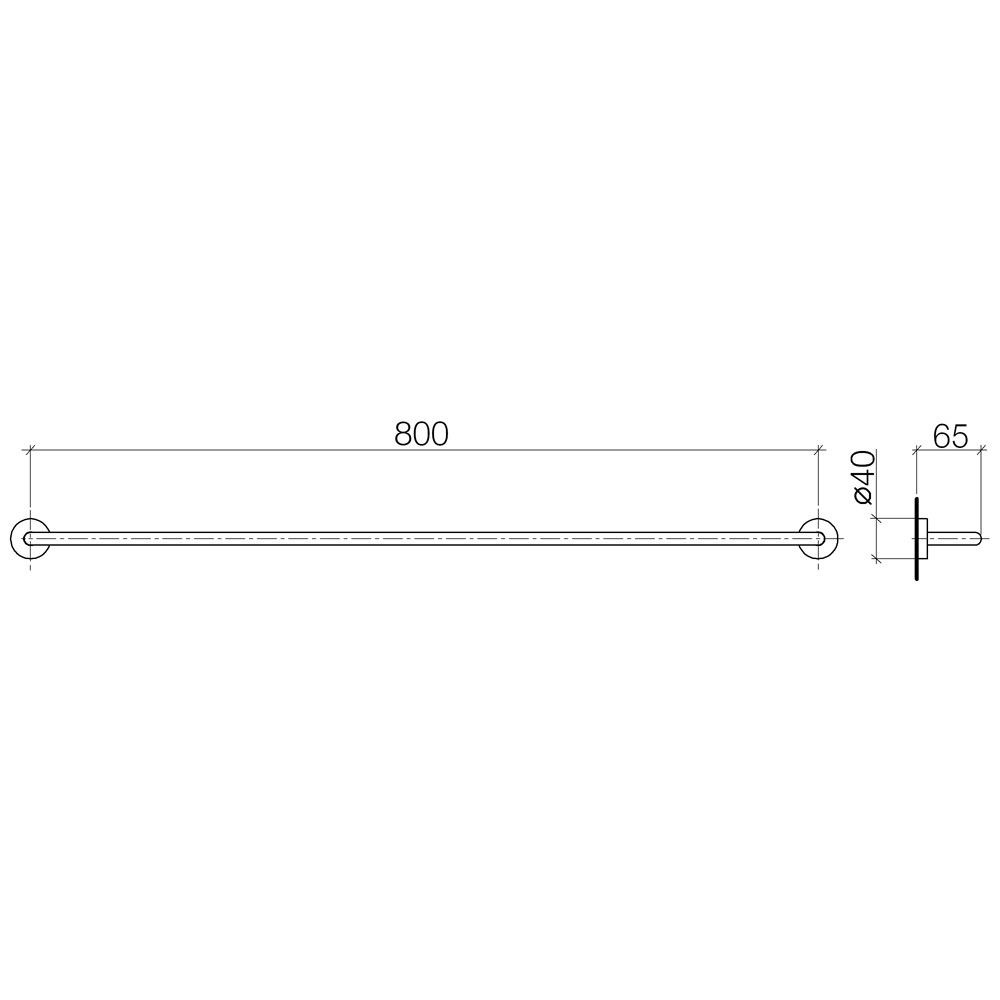 Dornbracht 83080979 Meta.02 Towel Bar Platinum Matte 2
