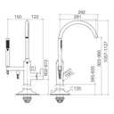 Dornbracht 25863809 Vaia Free Standing Tub Spout Platinum Matte 2