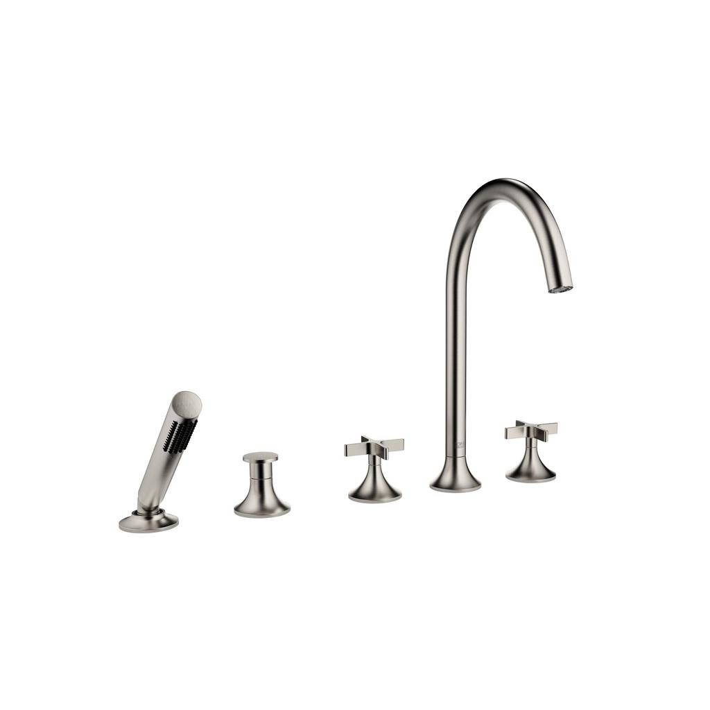 Dornbracht 27522809 Vaia Five Hole Tub Set With Hand Shower Set Platinum Matte 1