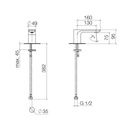Dornbracht 13700845 Lisse Lavatory Spout Deck Mounted Chrome 2