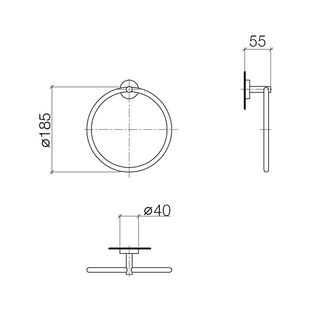 Dornbracht 83200979 Meta.02 Towel Ring Platinum Matte 2