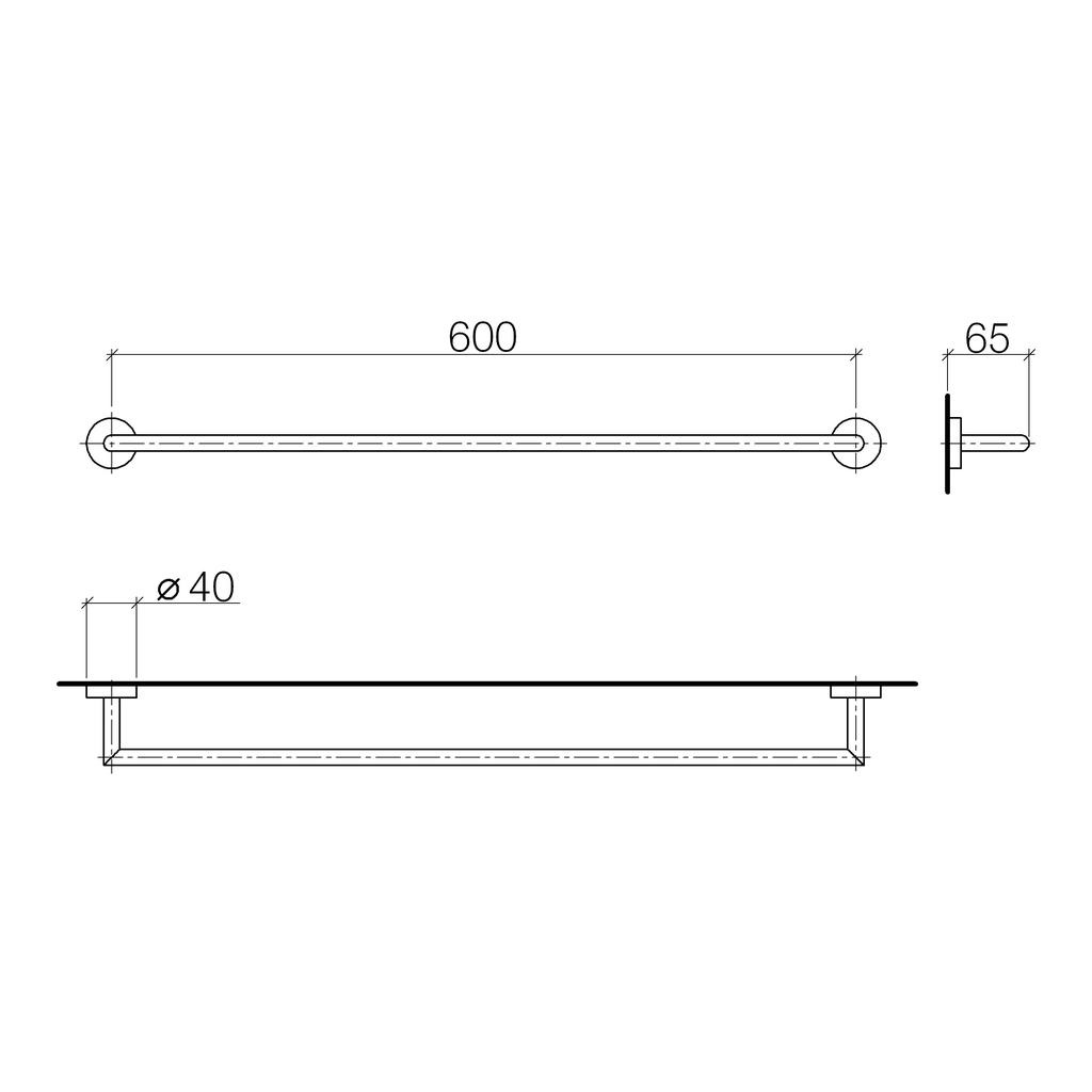 Dornbracht 83060979 Meta.02 Towel Bar Platinum Matte 2