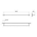 Dornbracht 83060979 Meta.02 Towel Bar Platinum Matte 2