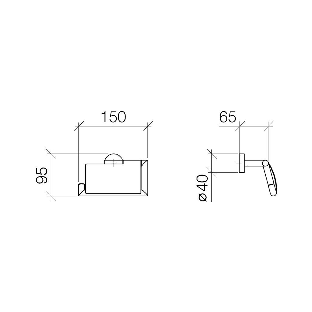 Dornbracht 83510979 Meta.02 Tissue Holder Platinum Matte 2