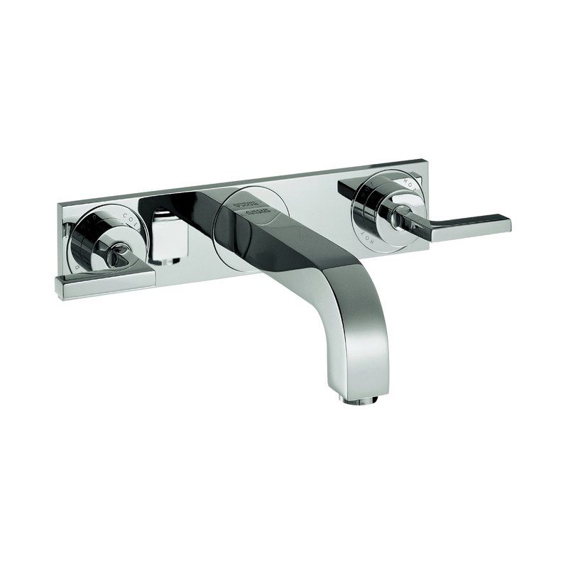 Hansgrohe 39147001 Axor Citterio Wall Mounted Widespread Faucet Lever Handle Chrome 1