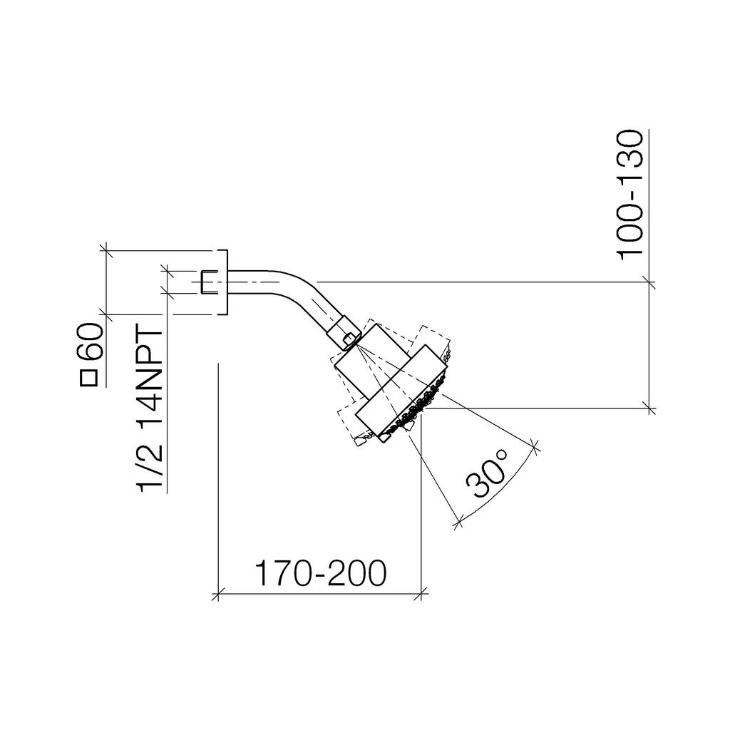 Dornbracht 28508980 Symetrics Showerhead Champagne 2