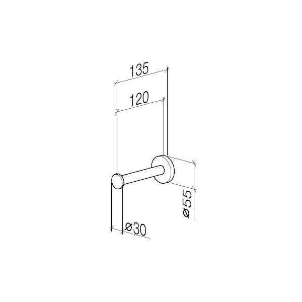 Dornbracht 83590892 Tara Reserve Tissue Holder Black Matte 2
