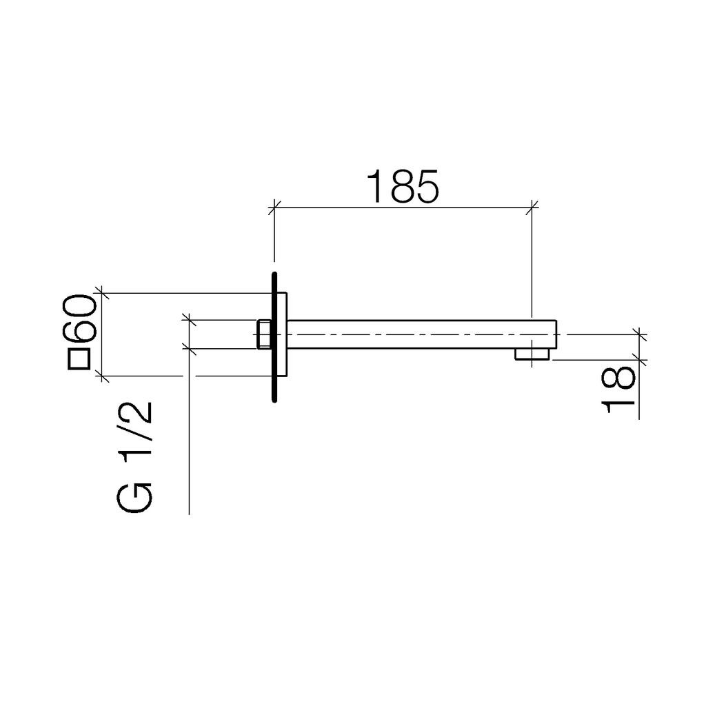 Dornbracht 13800980 Symetrics Lavatory Spout Platinum Matte 2