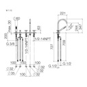 Dornbracht 27522809 Vaia Five Hole Tub Set With Hand Shower Set Dark Platinum Matte 2