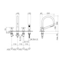 Dornbracht 27512892 Tara Four Hole Tub Set Platinum 2