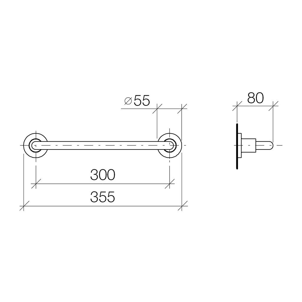 Dornbracht 83030892 Tara Towel Bar Platinum Matte 2