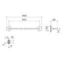 Dornbracht 83060809 Vaia Towel Bar Platinum Matte 2