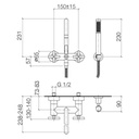 Dornbracht 25133892 Tara Tub Set Platinum 2
