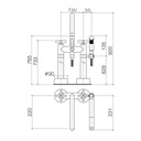 Dornbracht 25943892 Tara Tub Set Platinum 2