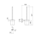 Dornbracht 83900892 Tara Toilet Brush Set Black Matte 2