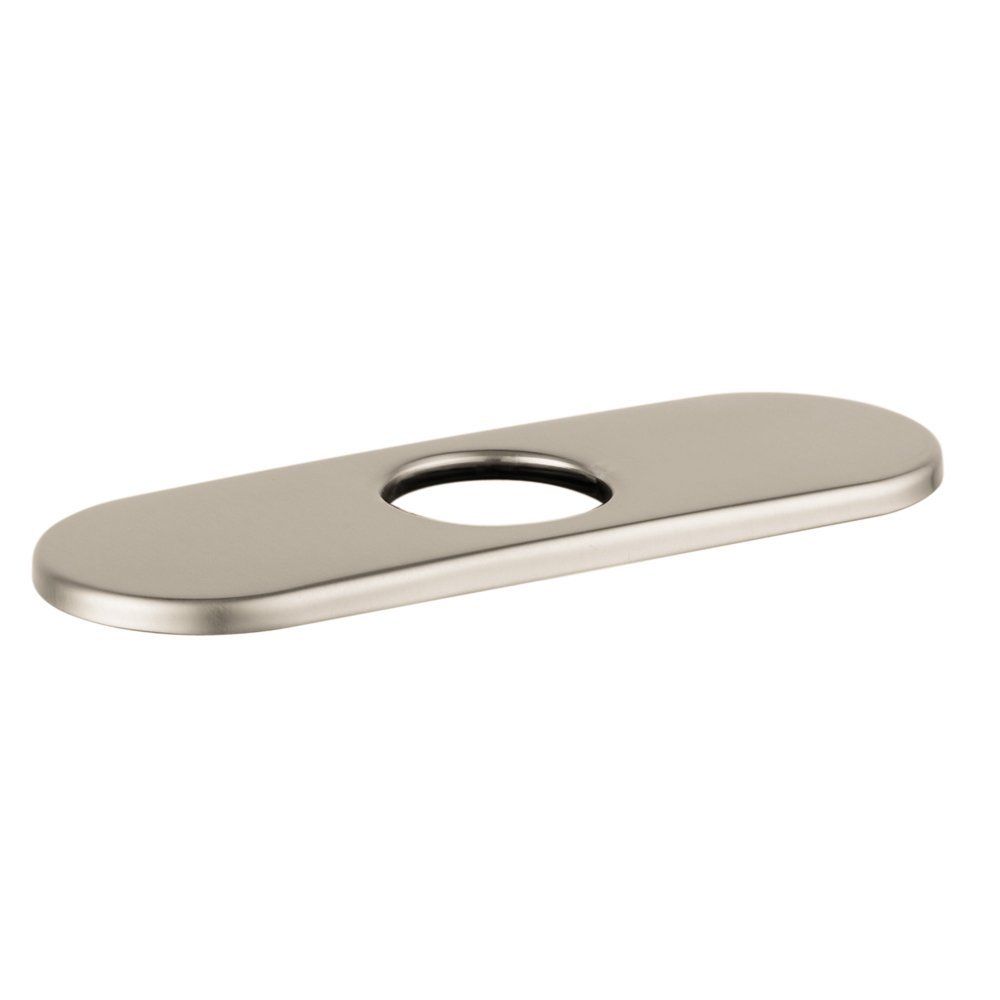 Hansgrohe 06490820 Base Plate for Contemporary Single Hole Faucets 6" Brushed Nickel 1