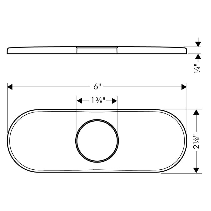 Hansgrohe 06490820 Base Plate for Contemporary Single Hole Faucets 6" Brushed Nickel 2
