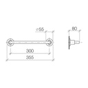 Dornbracht 83030892 Tara Towel Bar Platinum Matte 2