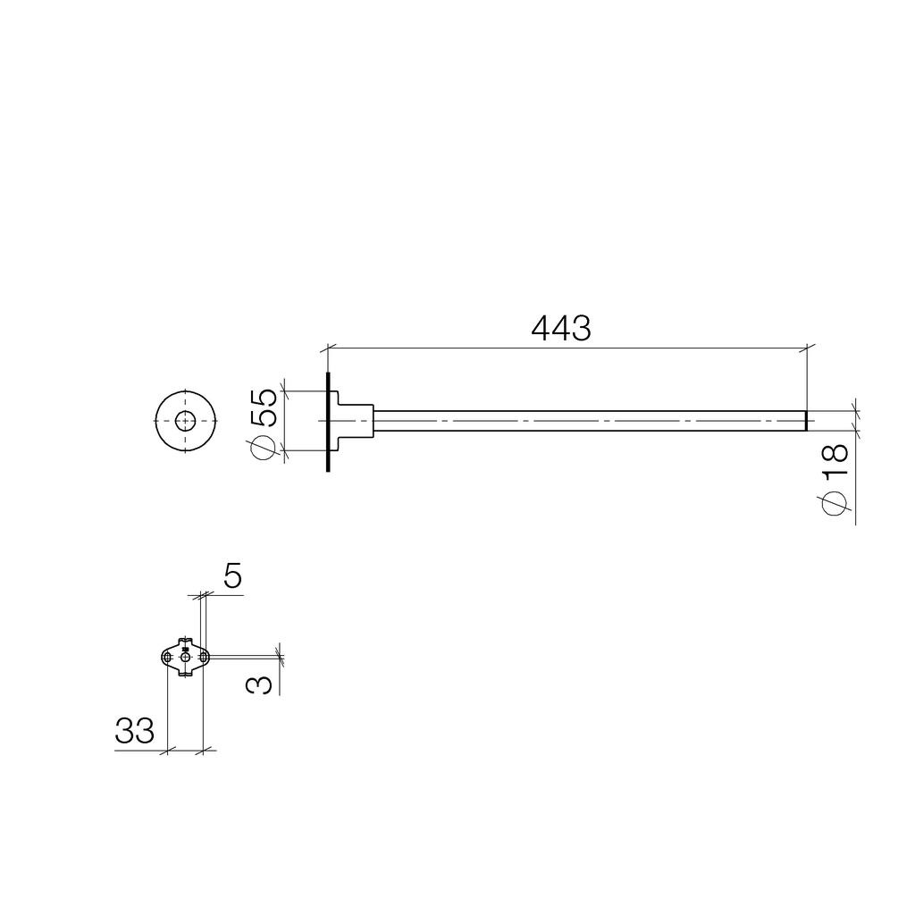 Dornbracht 83211892 Tara Towel Bar Platinum 2