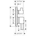 Hansgrohe 04447000 S Pressure Balance Trim With Diverter Chrome 2