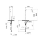 Dornbracht 17861625 Meta.02 Hot &amp; Cold Water Dispenser Platinum Matte 2