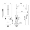 Dornbracht 25863661 Tara Free Standing Tub Spout Platinum Matte 2