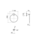 Dornbracht 83200892 Tara Towel Ring Platinum 2
