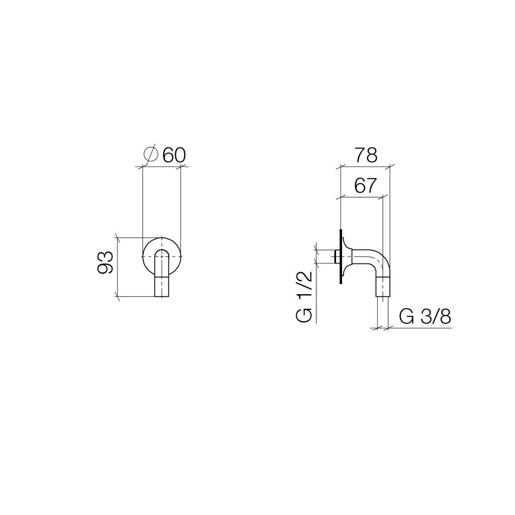 Dornbracht 28450809 Vaia Wall Elbow Chrome 2