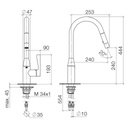 Dornbracht 33870895 Sync Pull Down Kitchen Faucet Platinum Matte 2