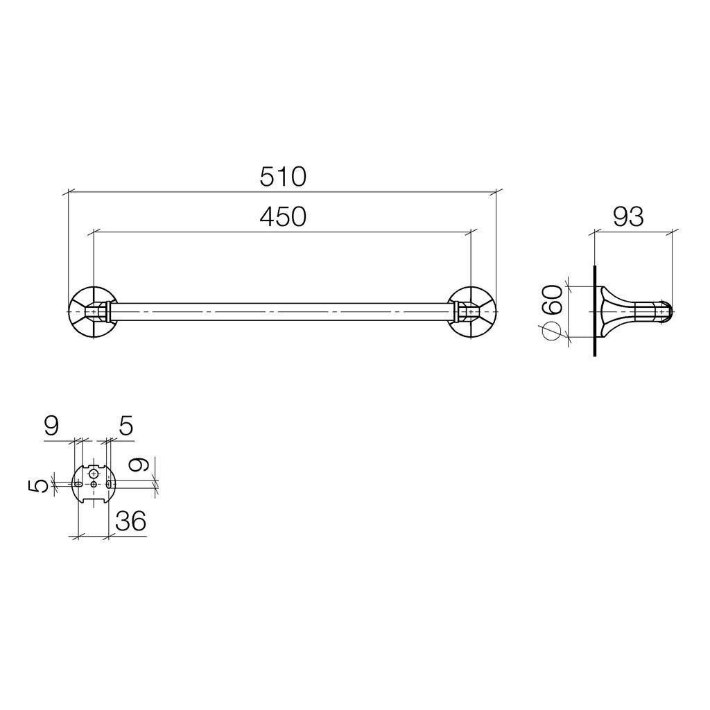Dornbracht 83045361 Madison Towel Bar Chrome 2
