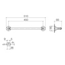 Dornbracht 83045361 Madison Towel Bar Platinum Matte 2