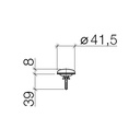 Dornbracht 12715970 Madison Cover For Tap Hole Platinum Matte 2