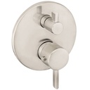 Hansgrohe 04231820 S Thermostat With Volume Control &amp; Diverter Trim Brushed Nickel 1
