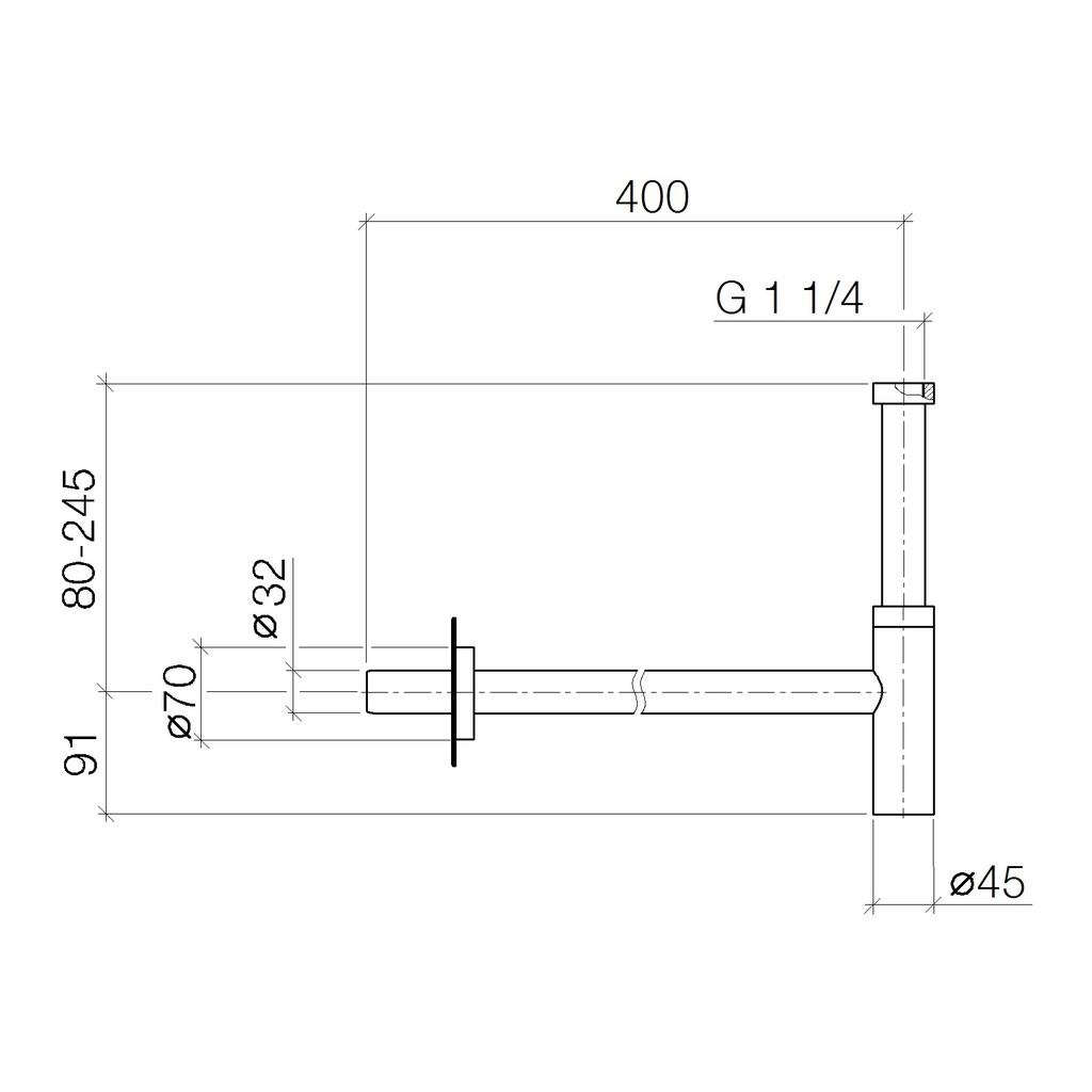 Dornbracht 10060970 Generic Round Siphon Chrome 2