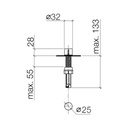 Dornbracht 10712970 Elio Generic Round Strainer Control Chrome 2