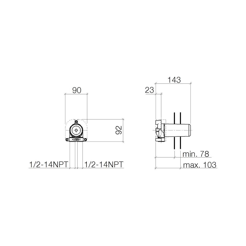 Dornbracht 35003970 Generic Wall Attachement 2