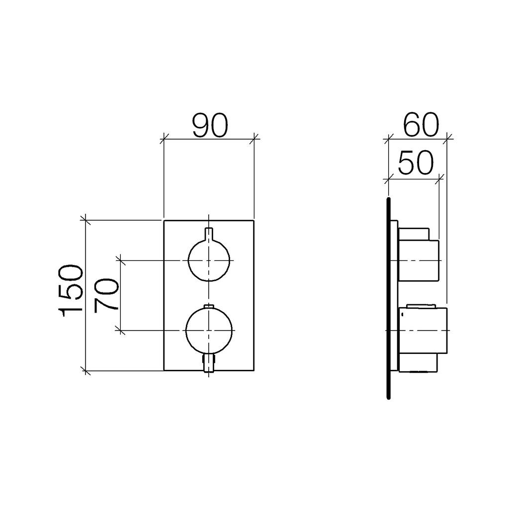 Dornbracht 36425670 Supernova Concealed Thermostat One Way Colume Control Champagne 2