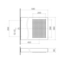 Dornbracht 41550979 Rectangular Justrain Wall Brushed Stainless Steel 2