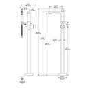 Delta T4767 Ara Floor Mount Tub Filler Trim Brilliance Stainless 2