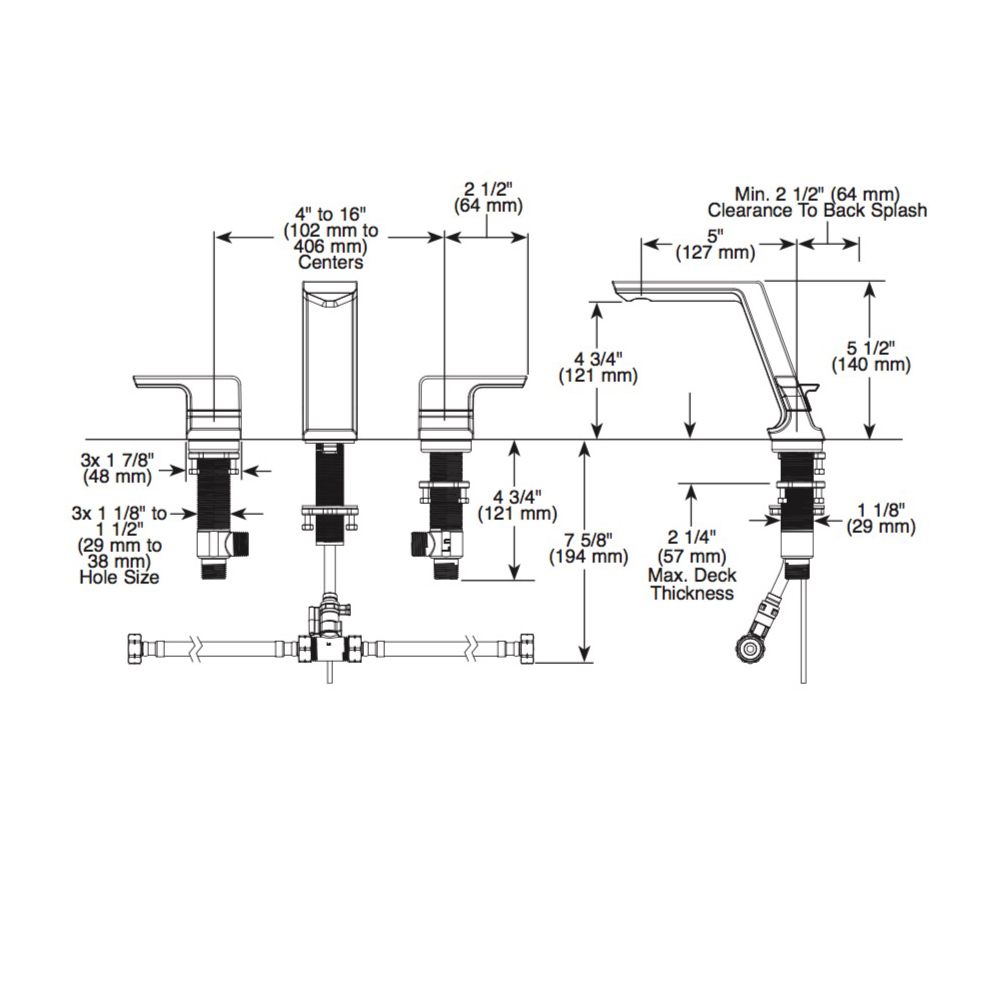 Delta 3599LF Pivotal Two Handle Widespread Lavatory Faucet Matte Black 2