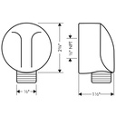Hansgrohe 27458003 Wall Outlet With Check Valves Chrome 2