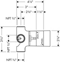 Hansgrohe 15936181 Rough Quattro Green 3 Way Diverter Valve 2